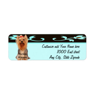 Yorkshire Terrier - Yorkie kyssar Returadress Etikett