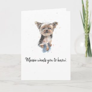Yorkshire Terrier, Yorkie personlig Fars dag Kort
