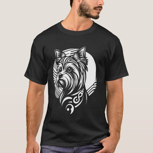 Yorkshire Terrier Yorkie - Pet Hund aveln Måne Pha T Shirt (Framsida)