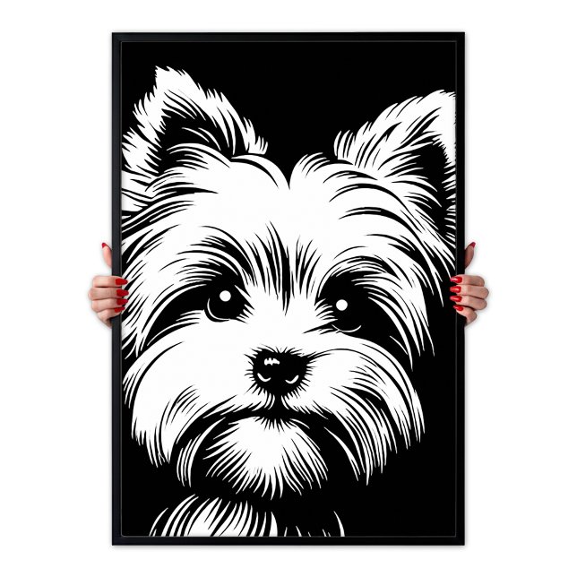 Yorkshire Terrier "Yorkie" Pop Art Chic Estetik Poster (Yorkshire Terrier "Yorkie" Pop Art Chic Aesthetic Poster)