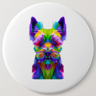 Yorkshire Terrier Yorkie Pop Art Hund Gift Knapp