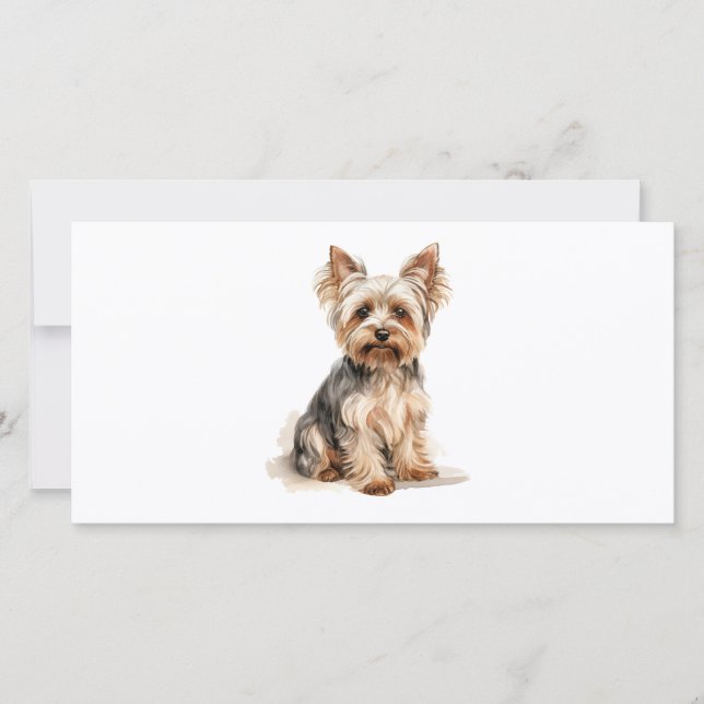Yorkshire Terrier Yorkie Small Hund aveln Leksak B Julkort (Framsida)