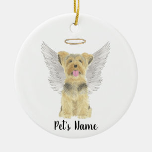 Yorkshire Terrier Yorkie Sympathy Memorial Julgransprydnad Keramik
