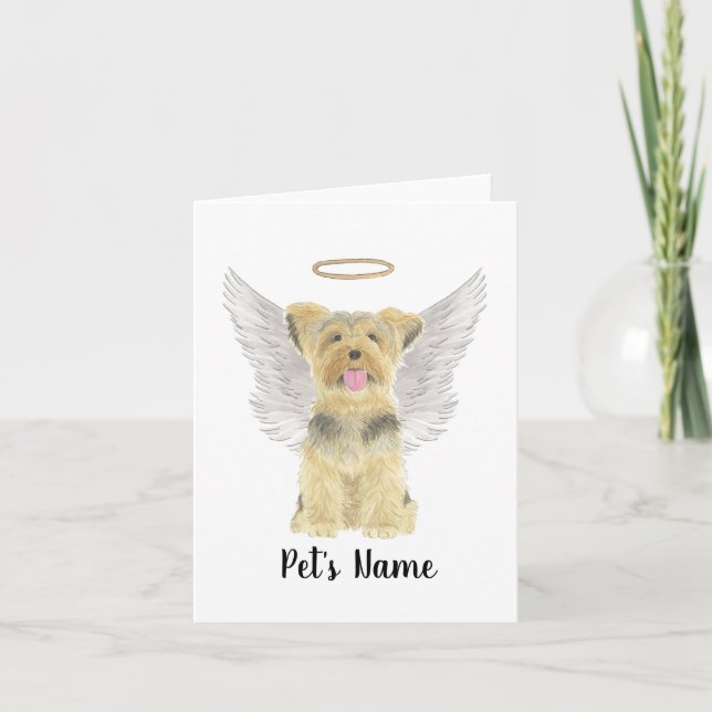 Yorkshire Terrier Yorkie Sympathy Memorial Kort (Framsida)