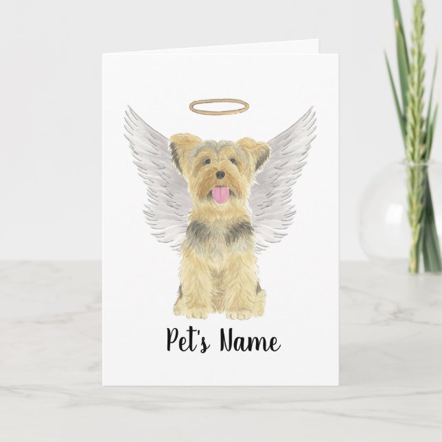 Yorkshire Terrier Yorkie Sympathy Memorial Kort (Framsida)
