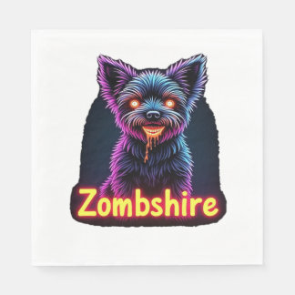 Yorkshire Terrier Yorkie Zombie Hund Halloween Öve Pappersservett