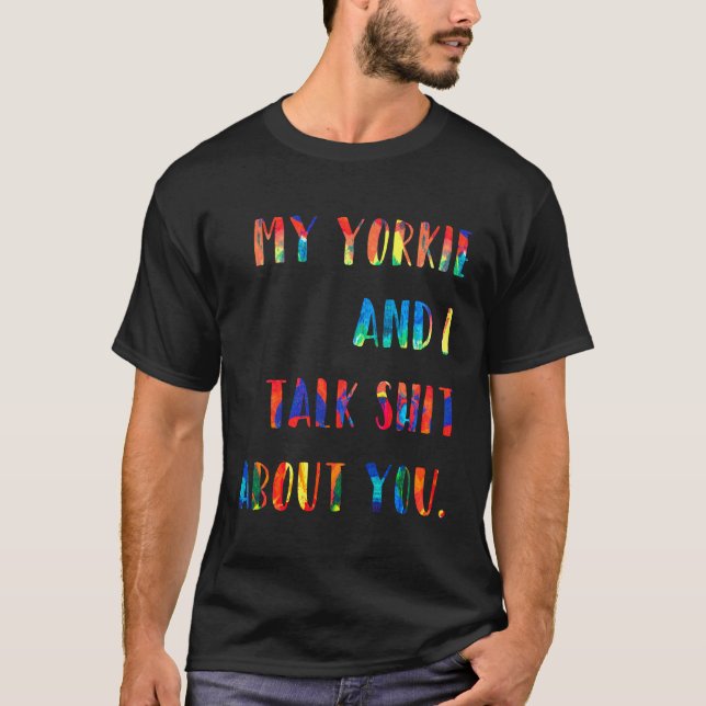 Yorkshire Terrier You Retro Stil Painting T Shirt (Framsida)