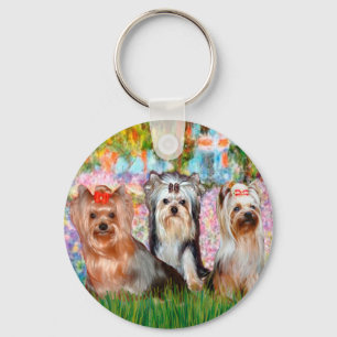 Yorkshire Terriers (3) - Garden Nyckelring