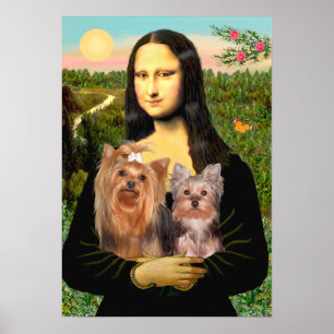 Yorkshire Terriers (7 och 19) - Mona Lisa Poster