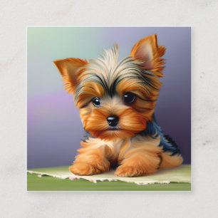 Yorkshire Terriers, eller "Yorkies" eftersom de är Fyrkantigt Visitkort