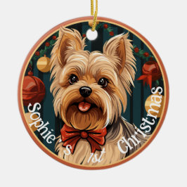 Yorkshire Terrier's First jul Julgransprydnad Keramik
