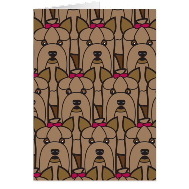 Yorkshire Terriers Hälsningskort (Framsidan)