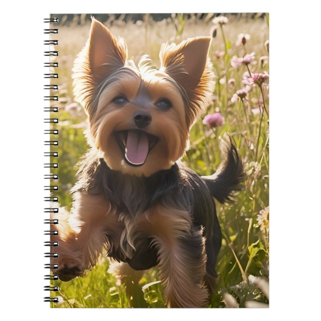 Yorkshire Terriers spelar i Grass Anteckningsbok (Framsidan)