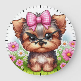 Yorkshire valp stor klocka