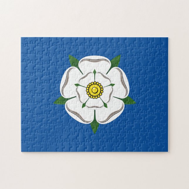 Yorkshire vit rospussel pussel (Horisontell)