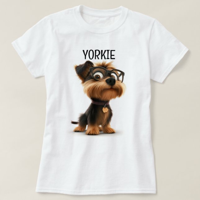 Yorkshireterrier T Shirt (Design framsida)