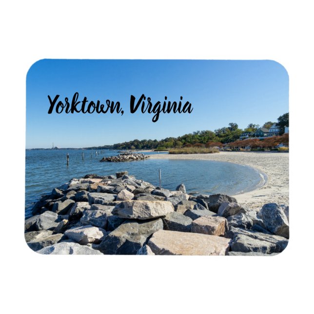Yorktown Beach i Virginia Magnet (Horisontell)