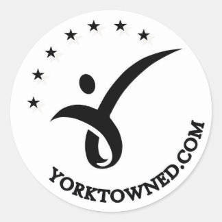 Yorktown Education 3" Round Sticker Runt Klistermärke
