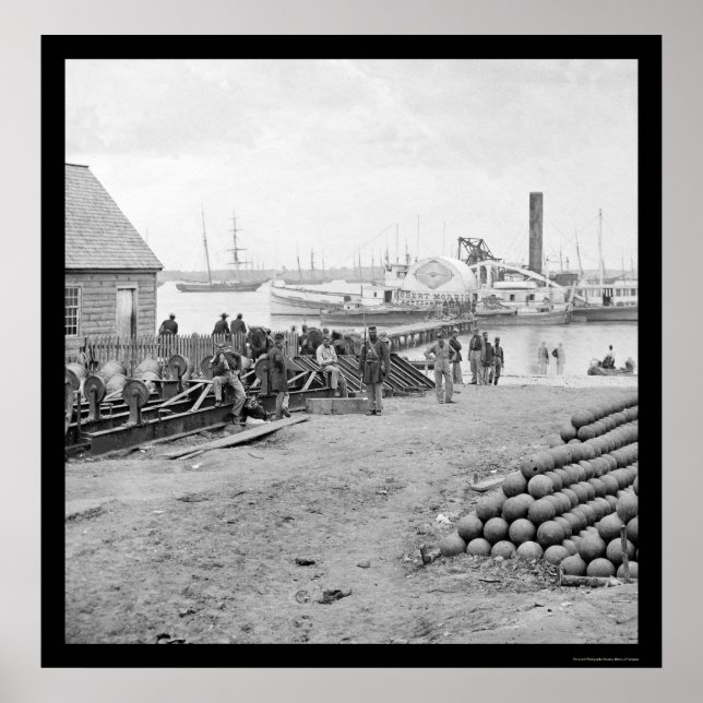 Yorktown Embarkation for White House Landing 1864 Poster (Framsidan)