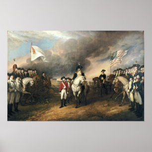 Yorktown kapitulation vid den John Trumbull Poster