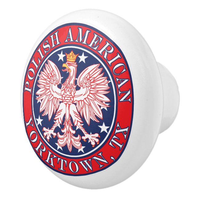 Yorktown Texas polska American Eagle Knopp (Höger)