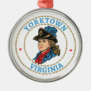Yorktown Virginia Colonial Julgransprydnad Metall