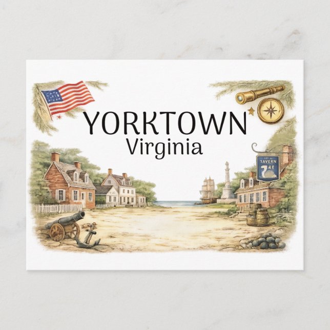 Yorktown Virginia Vykort (Framsida)