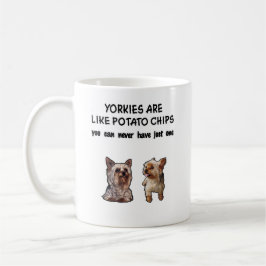 Yorky Mugg 2 Yorkies är som Potato Chip (2yv1)