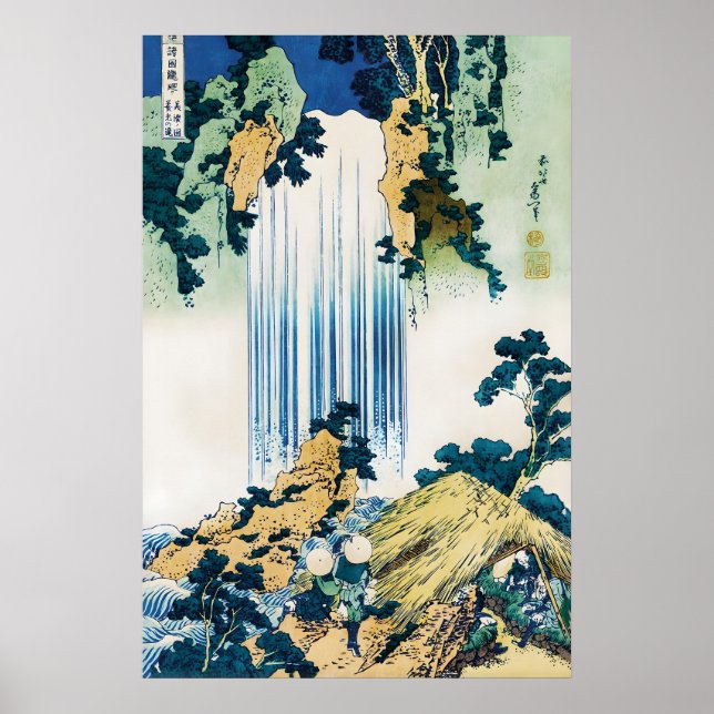 Yoro vattenfall i Mino provinsen Japansk fin konst Poster (Framsidan)