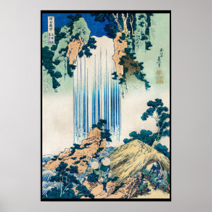 Yoro Waterfall i provinsen Hokusai Katsushika i Mi Poster