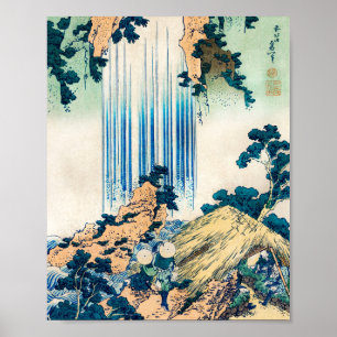 Yoro Waterfall i provinsen Mino, Katsushika Hokusa Poster