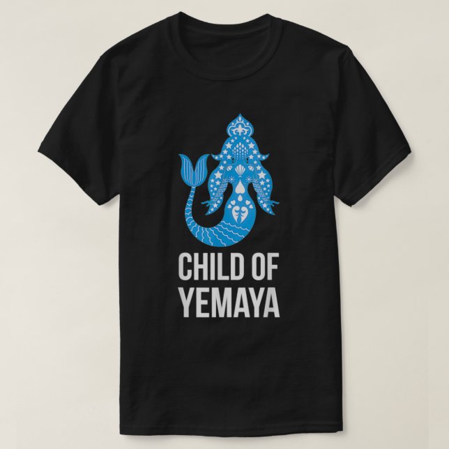 Yoruba African Goddess Sjöjungfru Yemaya Orisha T Shirt (Design framsida)