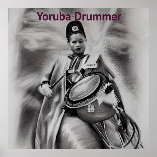 Yoruba Drummer Poster (Framsidan)