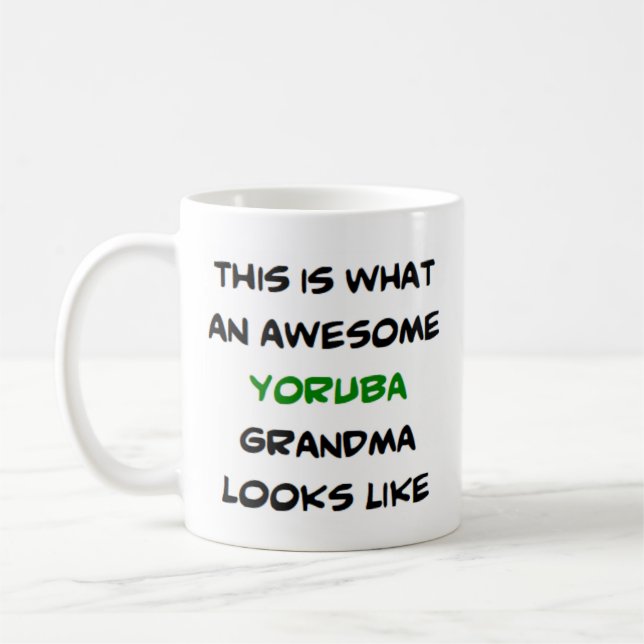 Yoruba morma, fantastisk kaffemugg (Vänster)