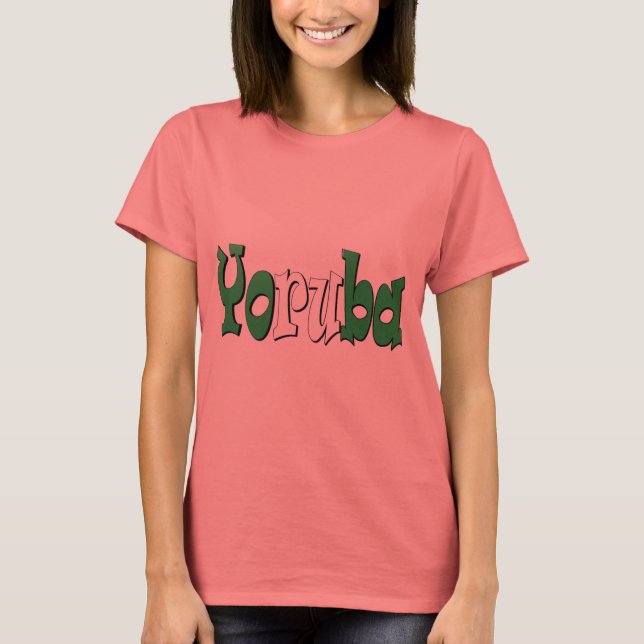Yoruba (Nigerias Flagga) T Shirt (Framsida)