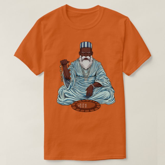 Yoruba-religionen Orunmila T Shirt (Design framsida)
