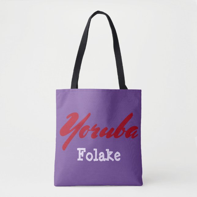 Yoruba-stammen Lila Tygkasse (Framsida)