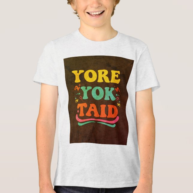 "YORY YOK TAID Slogan Manar-Shirt" "Trendig Manar T Shirt (Framsida)