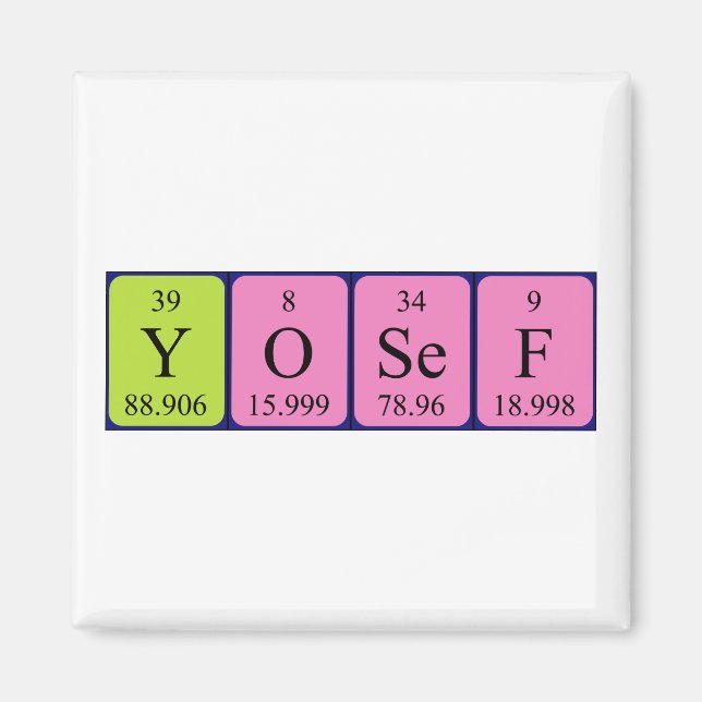 Yosef Perif bord namn magnet (Framsidan)