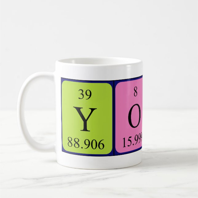 Yosef periodiskt bord namn mugg (Vänster)