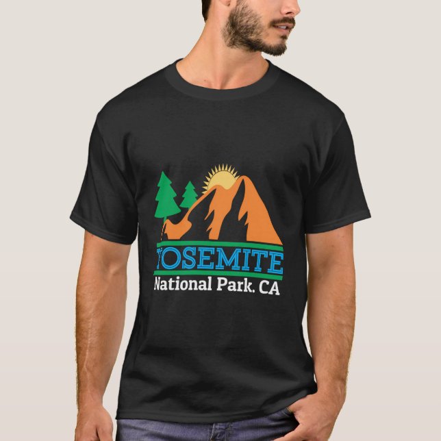 Yosemitdesign för nationalparken t shirt (Framsida)