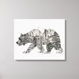 Yosemite Bear Canvastryck
