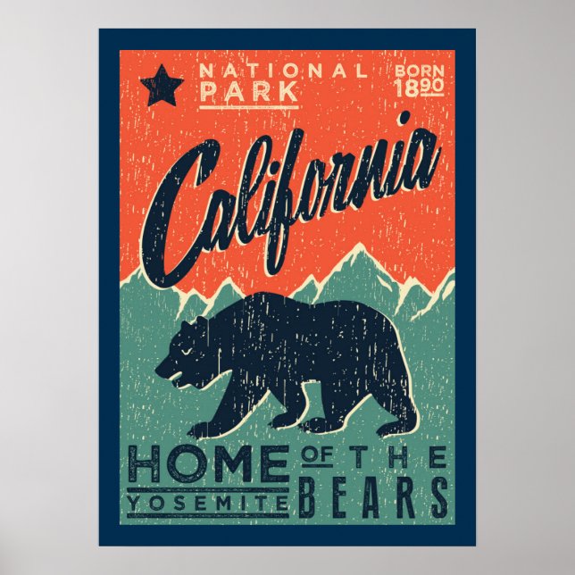 Yosemite Bears hem | Kalifornien Poster (Framsidan)