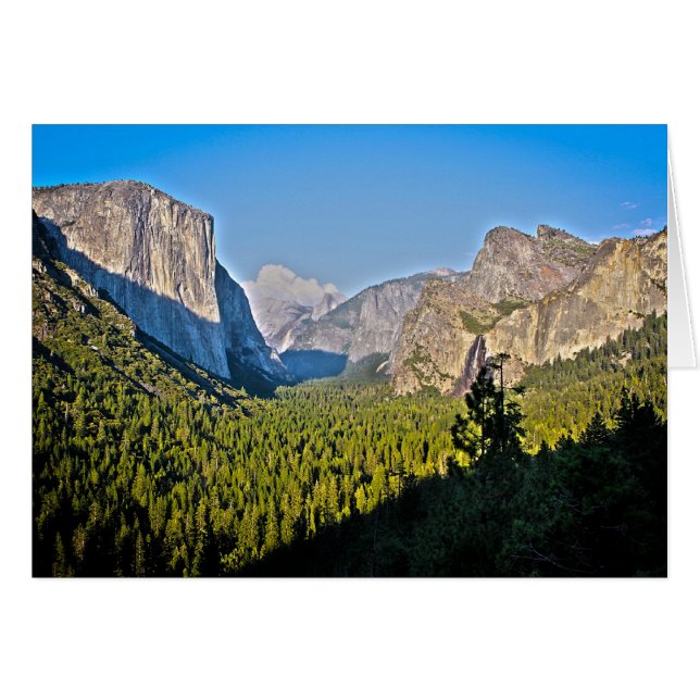 Yosemite berg hälsningskort (Framsidan Horizontal)