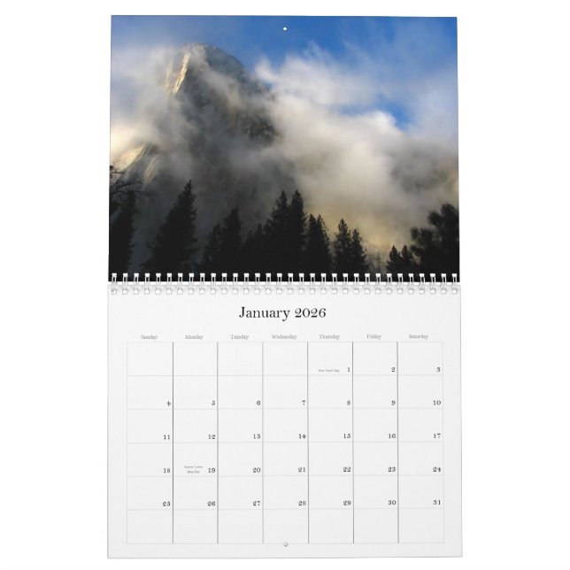 YOSEMITE BESKÅDAR KALENDER (Jan 2026)