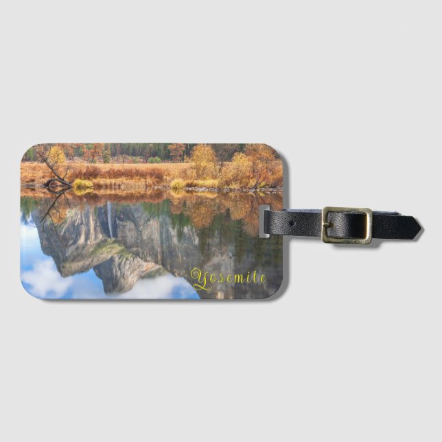 Yosemite Bridalveil Falls-reflektion Bagagebricka (Framsida horisontal)