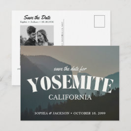 Yosemite Bröllop Spara datum Retro vykort
