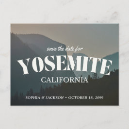 Yosemite Bröllop Spara datum Retro vykort