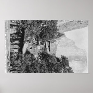 Yosemite, CA - den Ahwahnee logen och El Capitan Poster