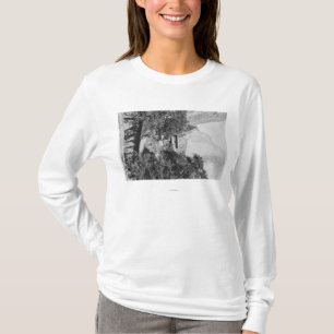 Yosemite, CA - den Ahwahnee logen och El Capitan Tee Shirt